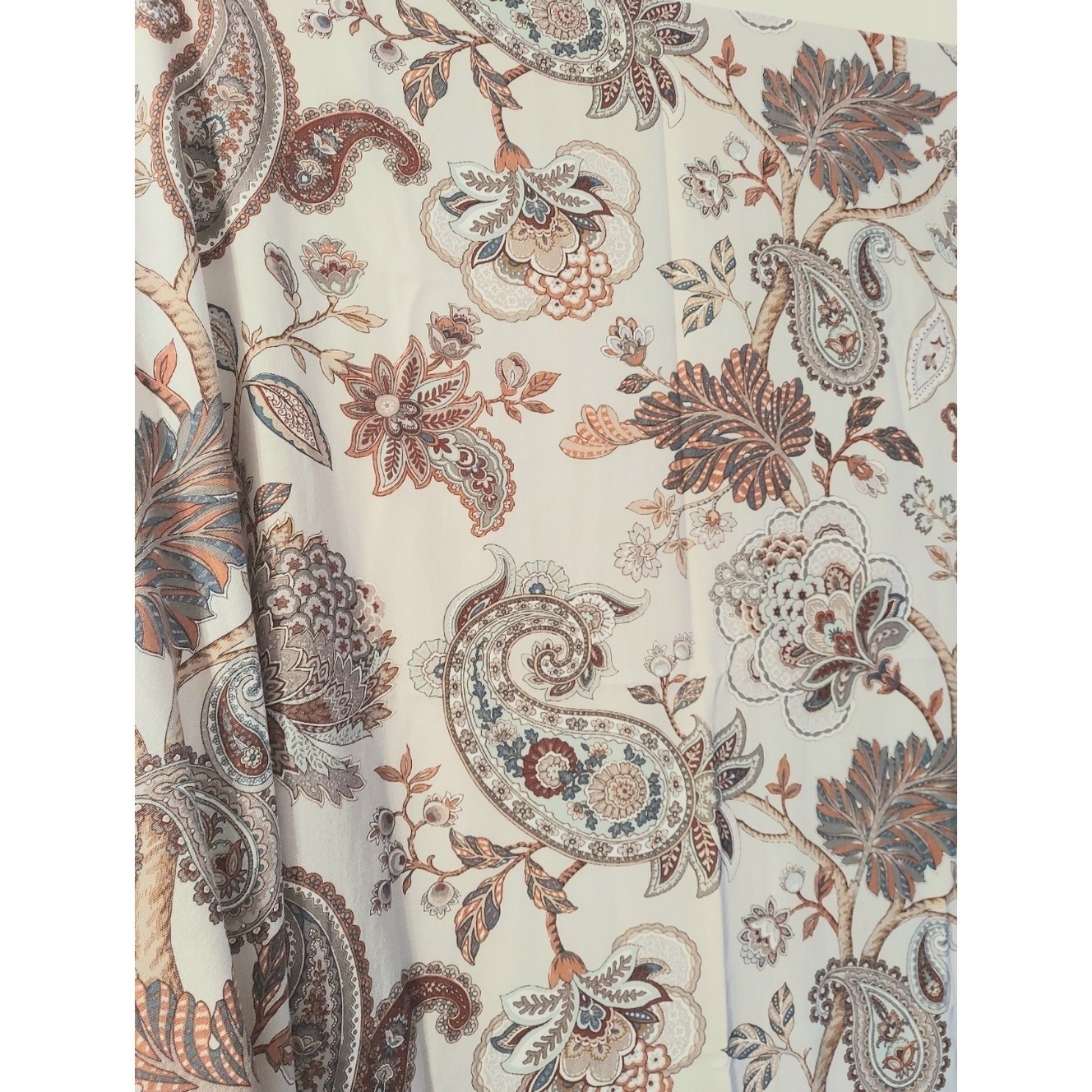 Nicole Miller Curtain Panels, 100% Cotton, Set of 2, 50″ x 90″ Paisley