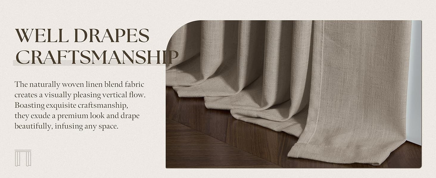 Extra Wide 100 Inch Width Curtains 96 Inches Long Pinch Pleated for Patio