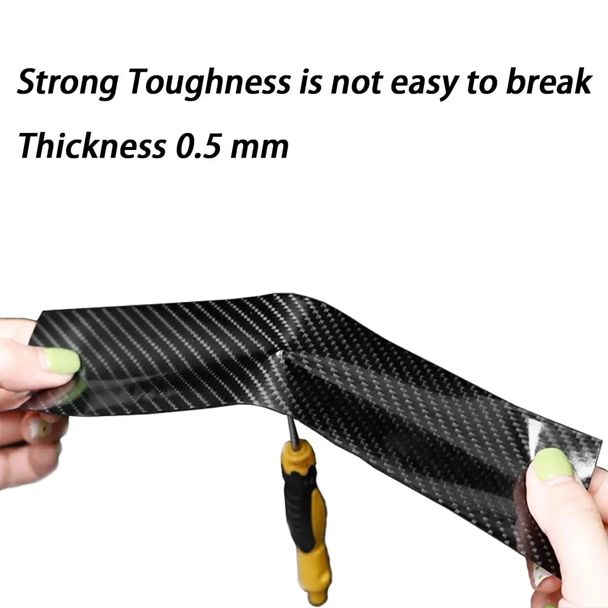 Carbon Fiber Car 3D Tape Sticker Door Mirror Self Adhesive Paste Protector Strip