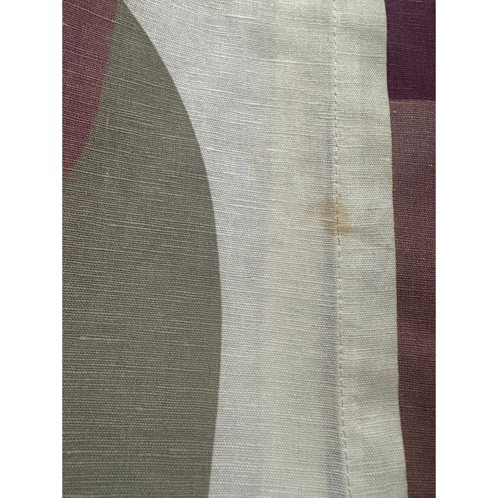 4-IKEA Malin Figur CurtainsGeometric Green Purple Panels set 57×98” Linen cotton