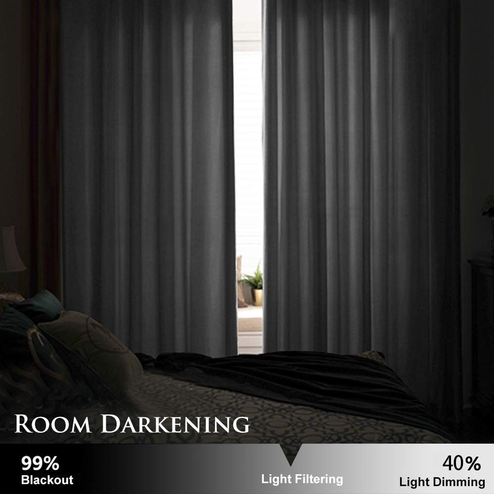 Stangh Privacy Room Divider Curtains – Grey Velvet Drapes Extra Long High