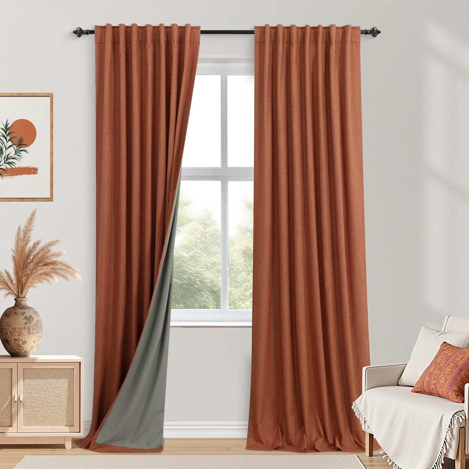 Elegant Linen Blackout Curtains for Ultimate Light Control and Style