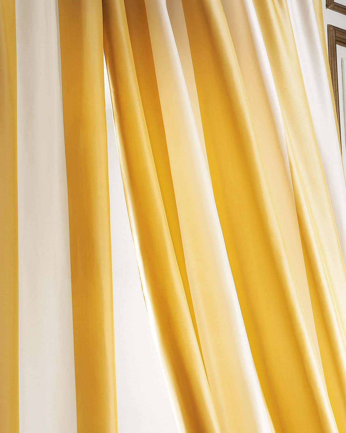 100% Silk taffeta stripe lined drape Hampton (Pair)