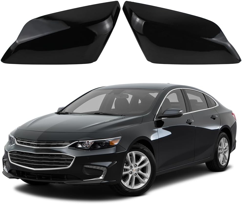 Side Mirror Cover Cap Compatible with Chevrolet Malibu 2016-2024 Replaces Drive
