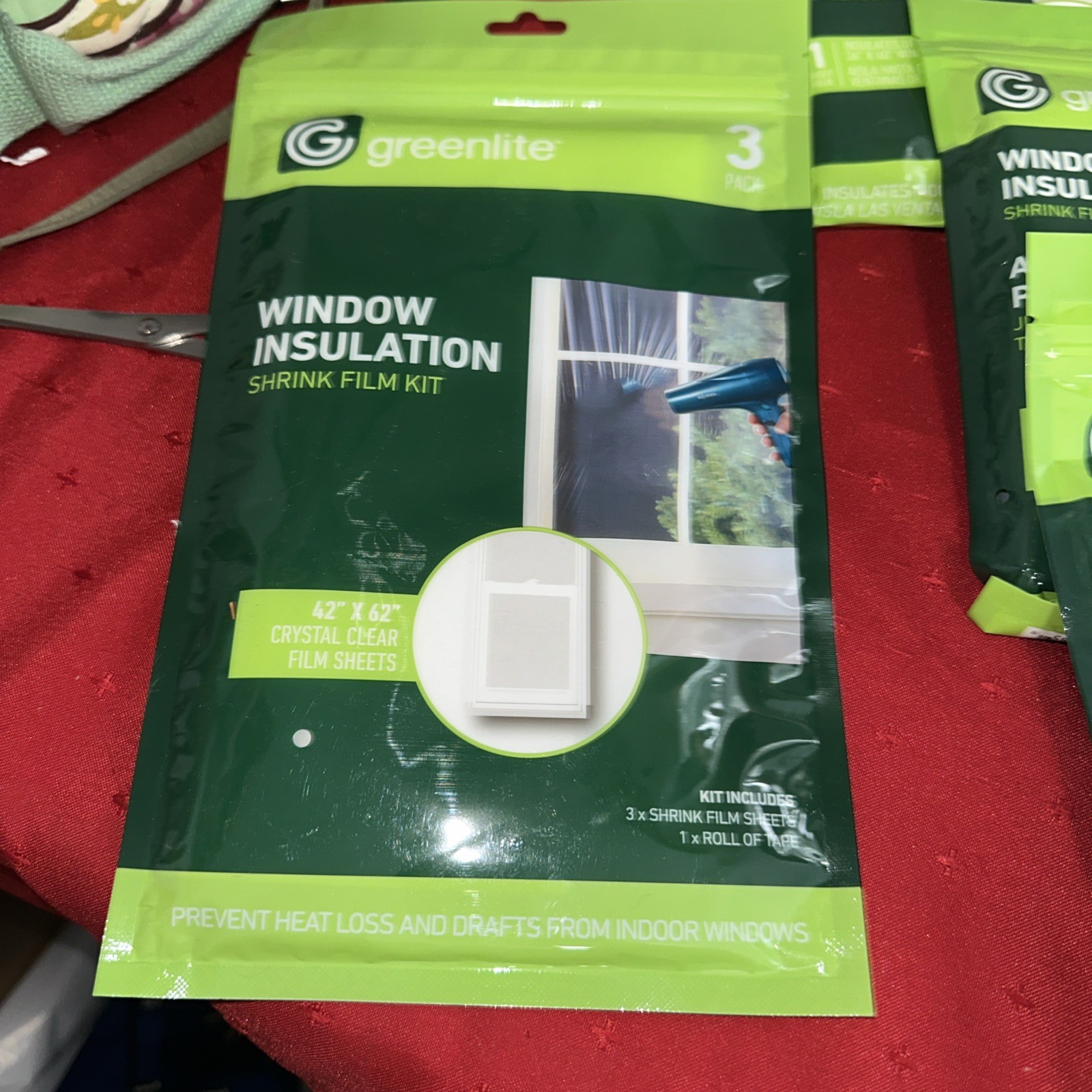Greenlite Kit 3 Window Crystal Clear Film Sheets 62” X 42”