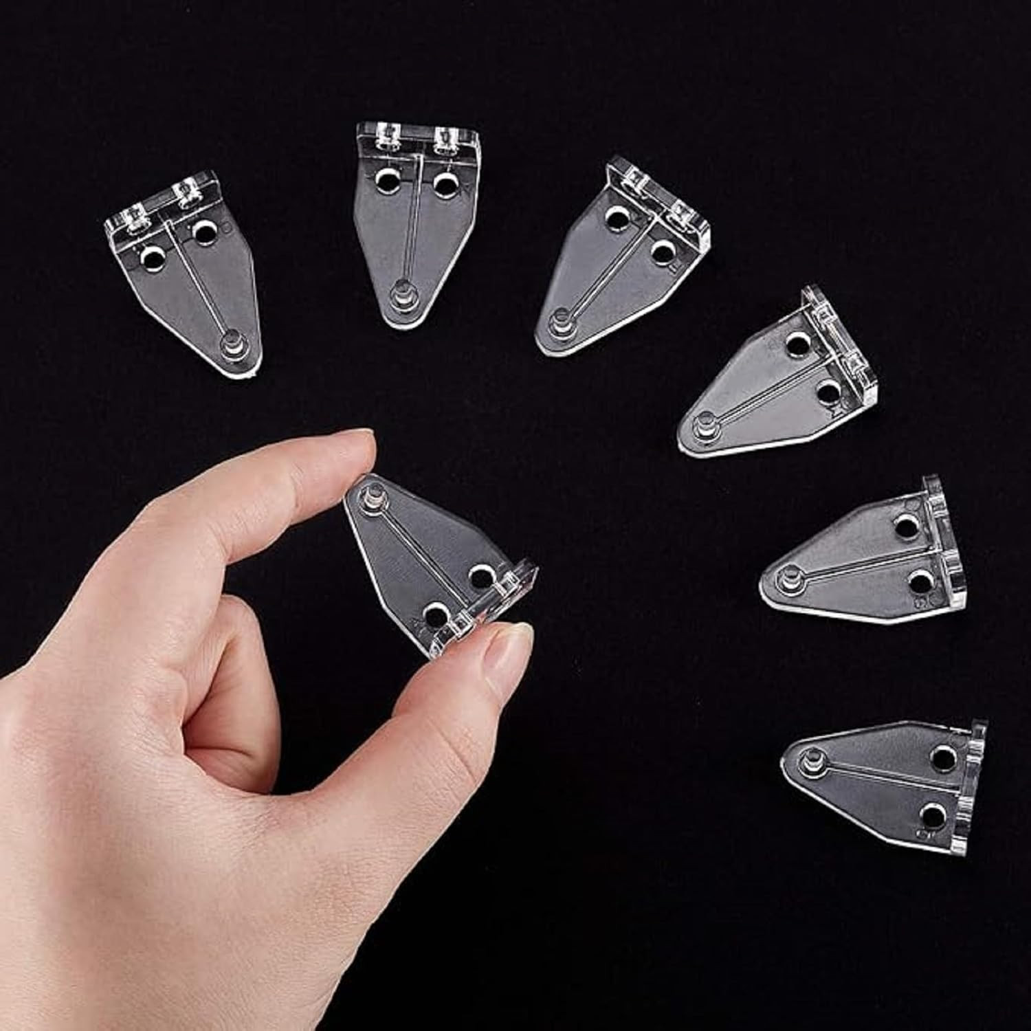 40 Pcs 1 Inch Blind Hold Down Brackets Clear Plastic Blinds Hooks Bottom Rail Ho