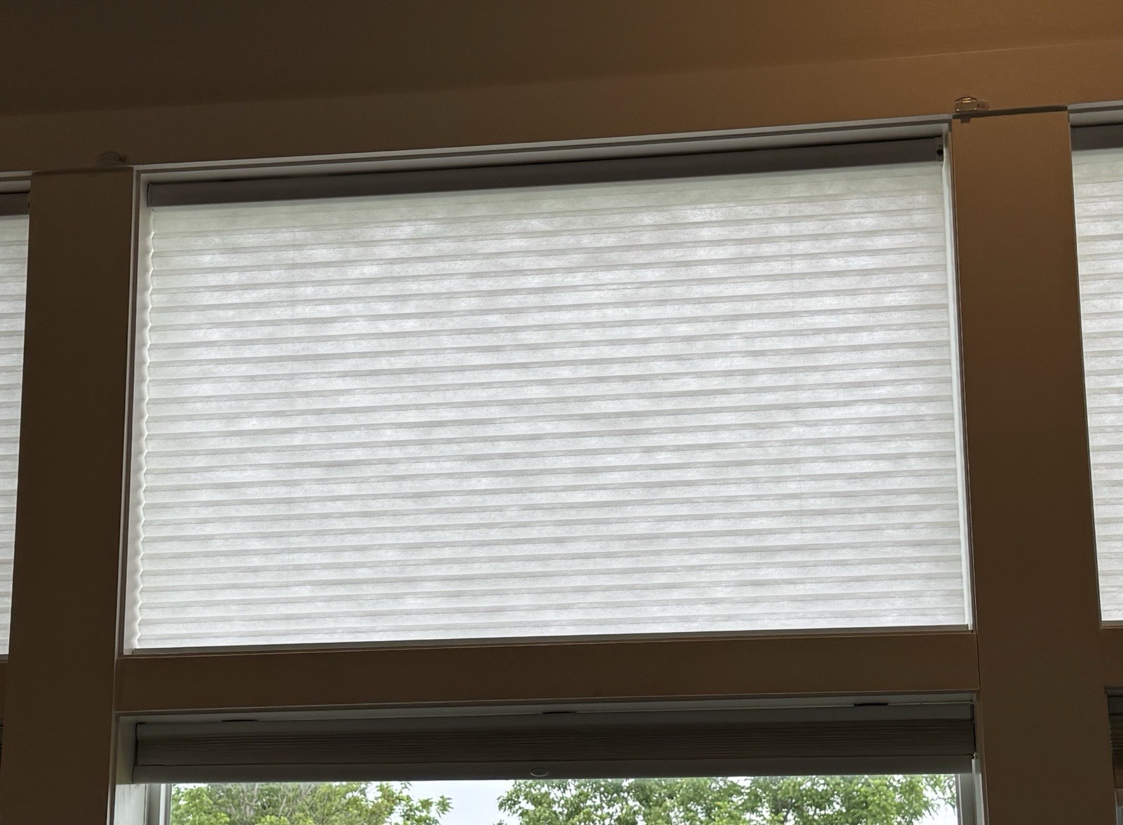 Levolor Motorized Cellular Shade 46.5 X 25.5 High Cotton (Full Retail $627)