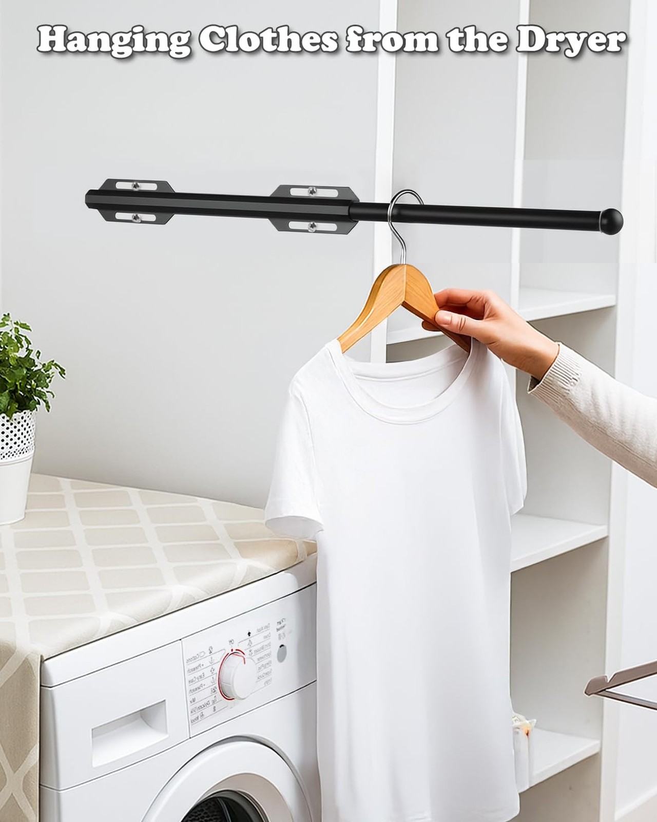 Valet Rod for Closet Pull Out, 12″ Adjustable extending closet rod, Standard …