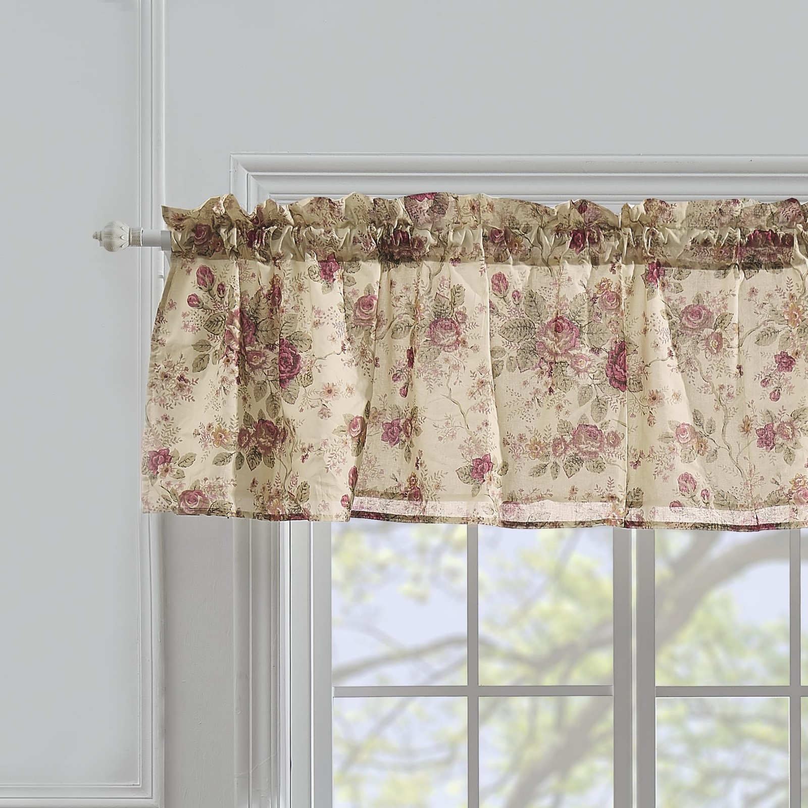 Greenland Home Antique Rose Valance, 84 by 21Inch