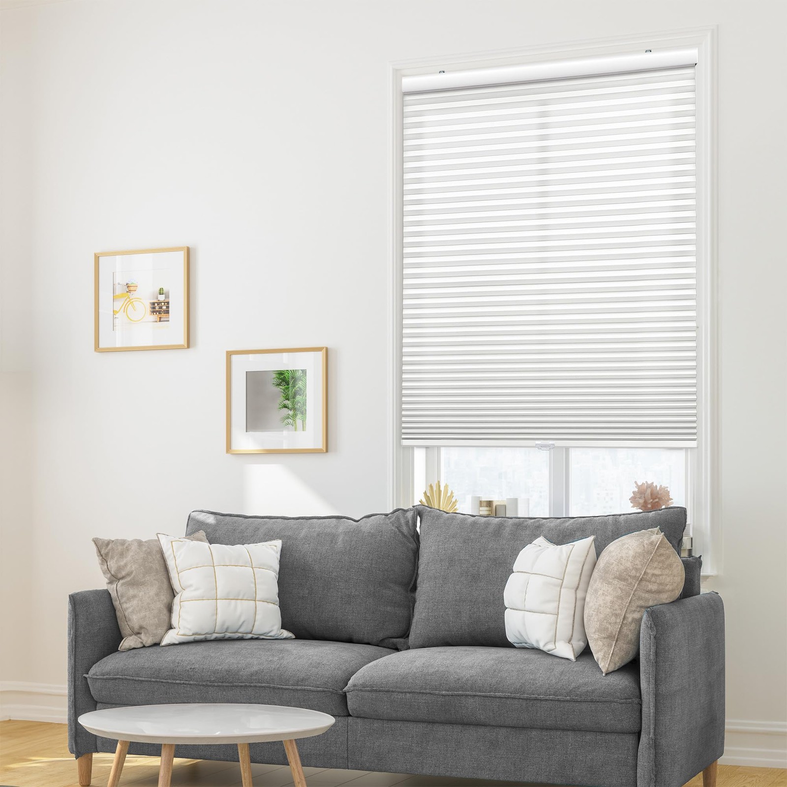 Cordless 1″ Signature Light Filtering Cellular Shade, 20.5″ W x 48″ H, White