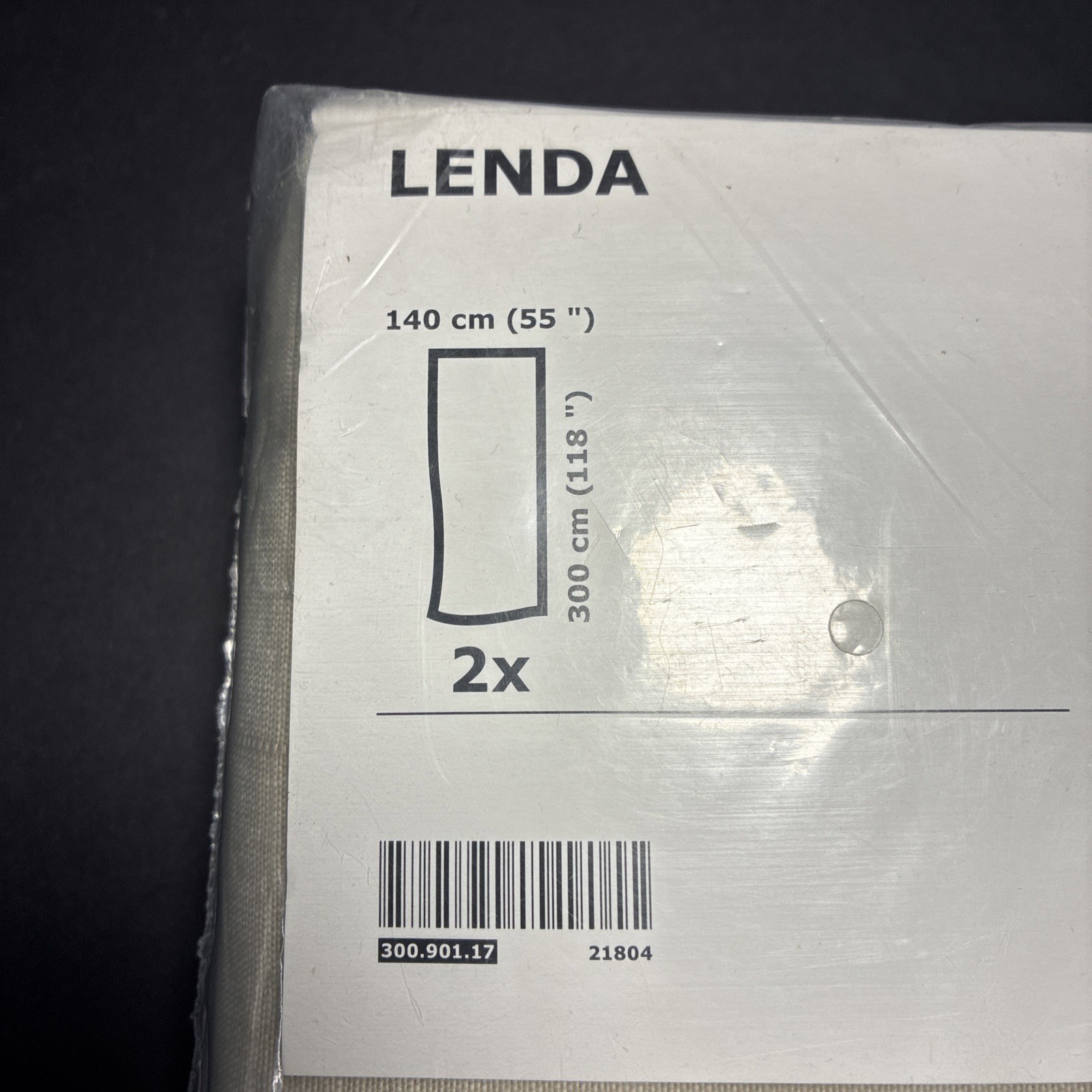 IKEA Lenda Drapes Curtains Pair Beige Natural 55 X 118 Brand New 100% Cotton
