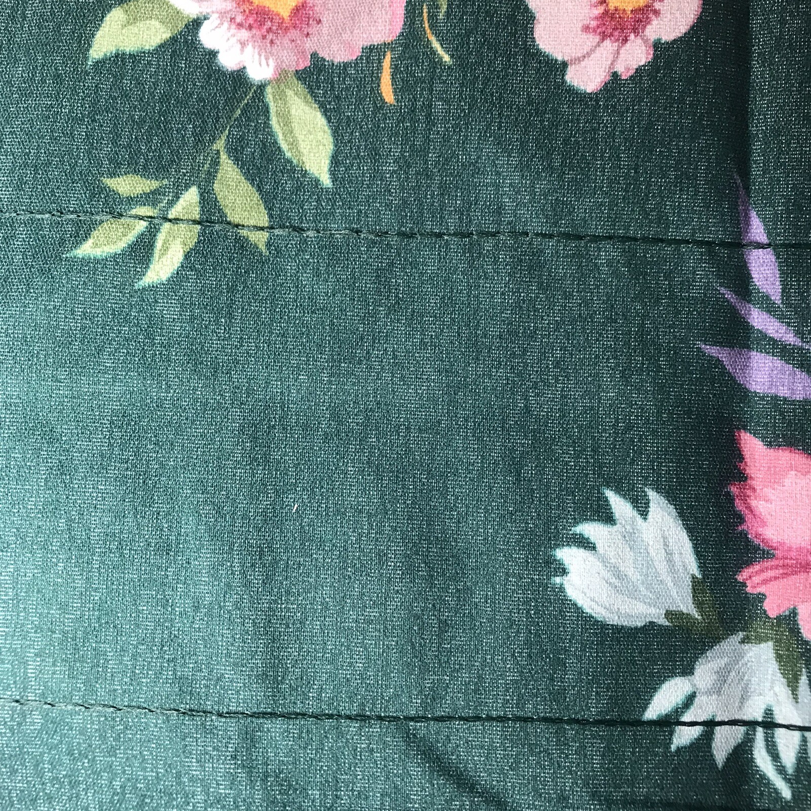 3 Adrian Foamback Lined Balloon Window Valances Hunter Green Floral Curtains