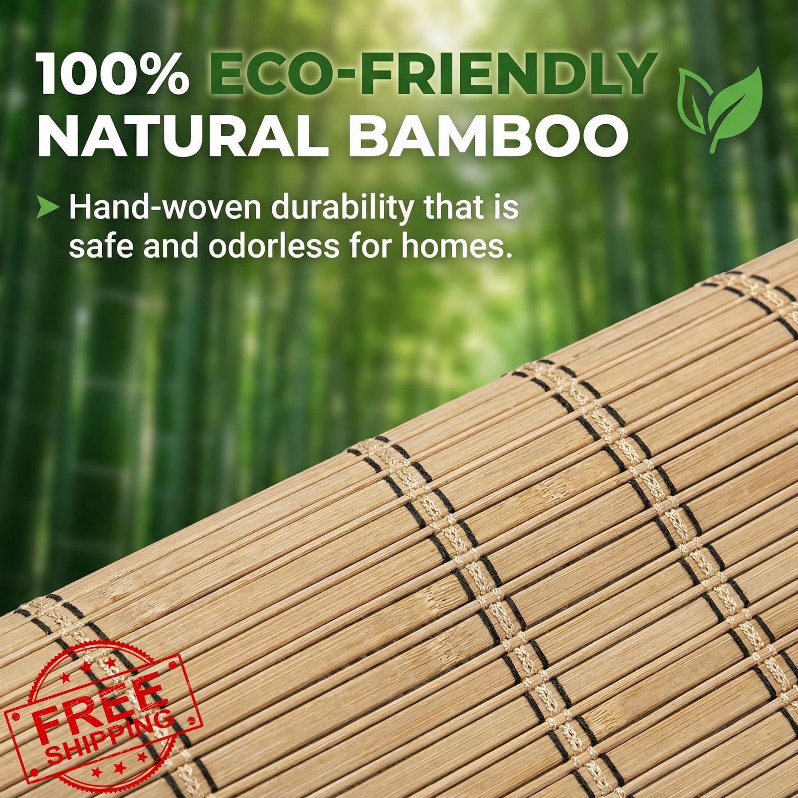 Lignity Bamboo Blinds 23″W x 72″H