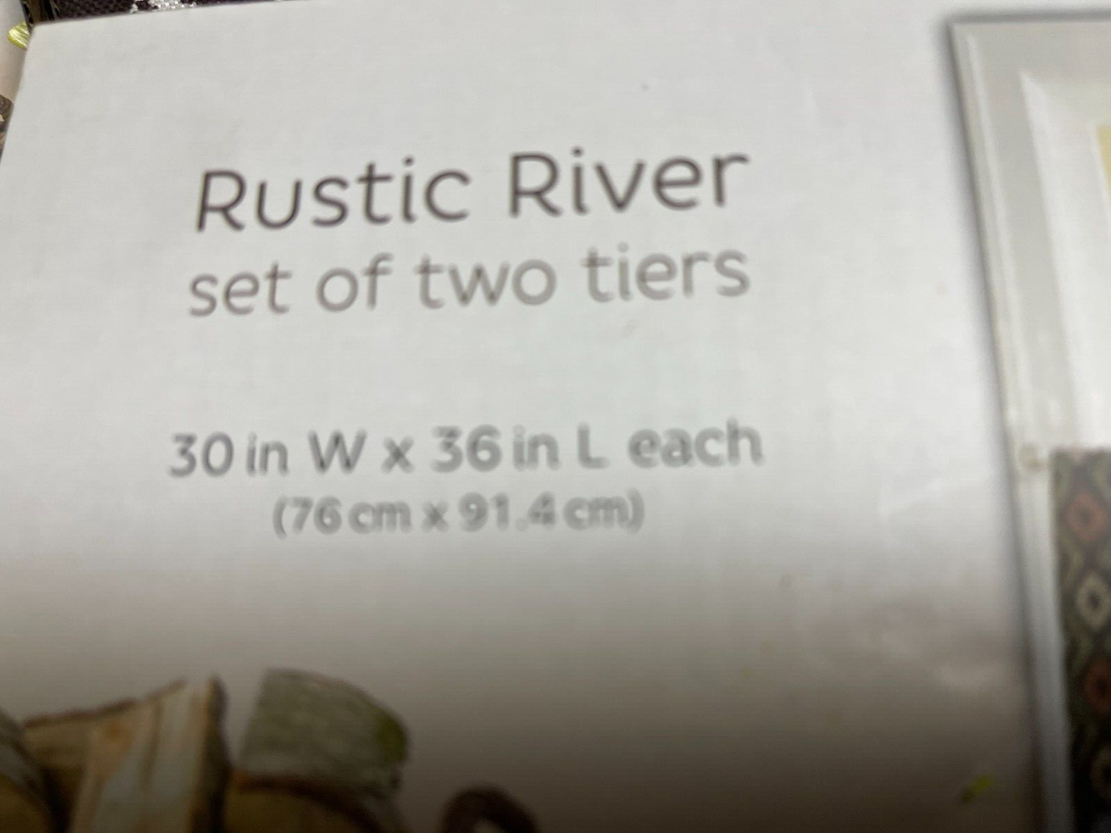New Colordrift Rustic River Curtains 30″ X 36″ each: Set of 2 Cafe/Tier Curtains