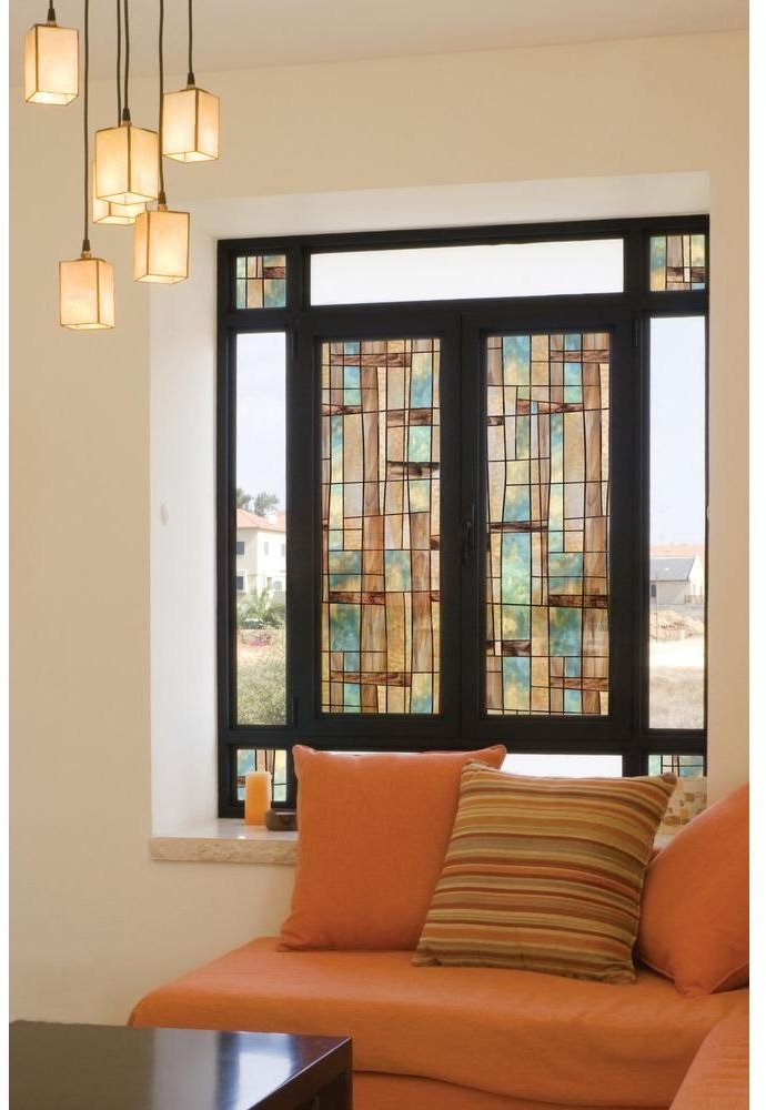 Home Privacy Glass Window Film Decorative Stained Etched Modern UV Artscape City