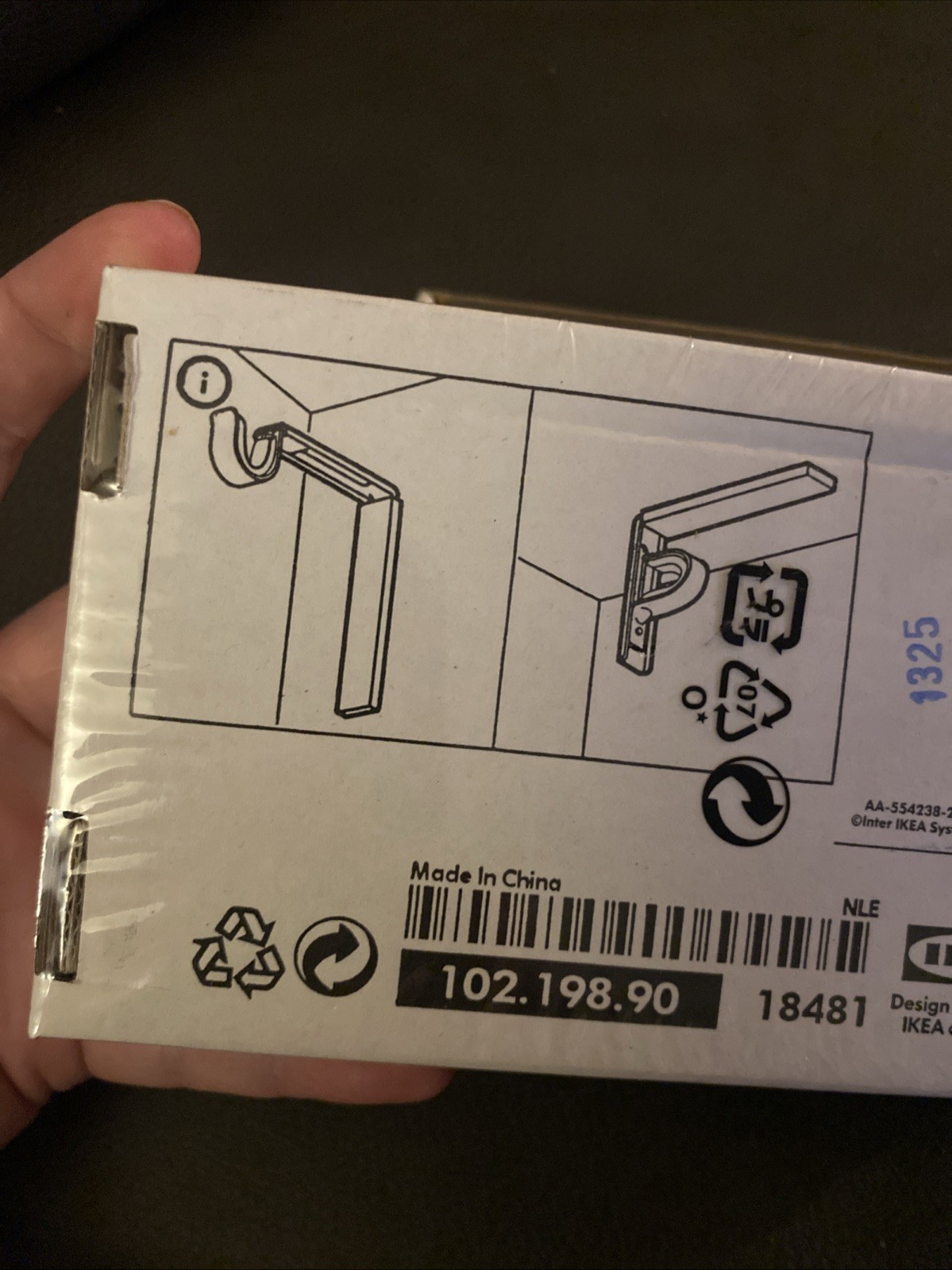 Ikea Betydlig Curtain Rod Holder Bracket Silver Adjustable 3 Count Wall/Ceiling