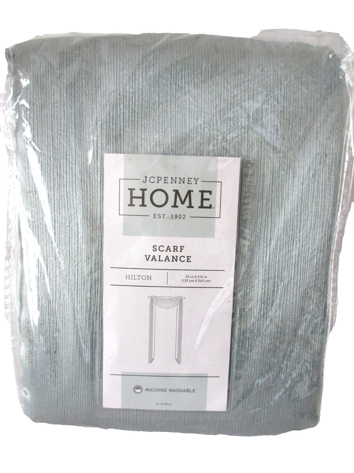 Hilton Window Scarf Valance Curtain Green Slub Satin Faux Silk Drape Fringe NEW