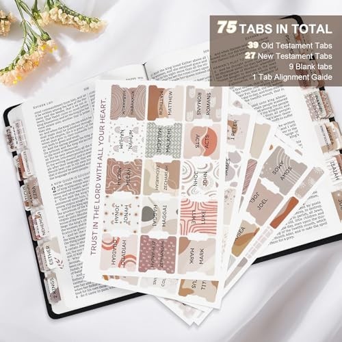 Laminated Bible Tabs for Women & Men – Large Print Study A-boho