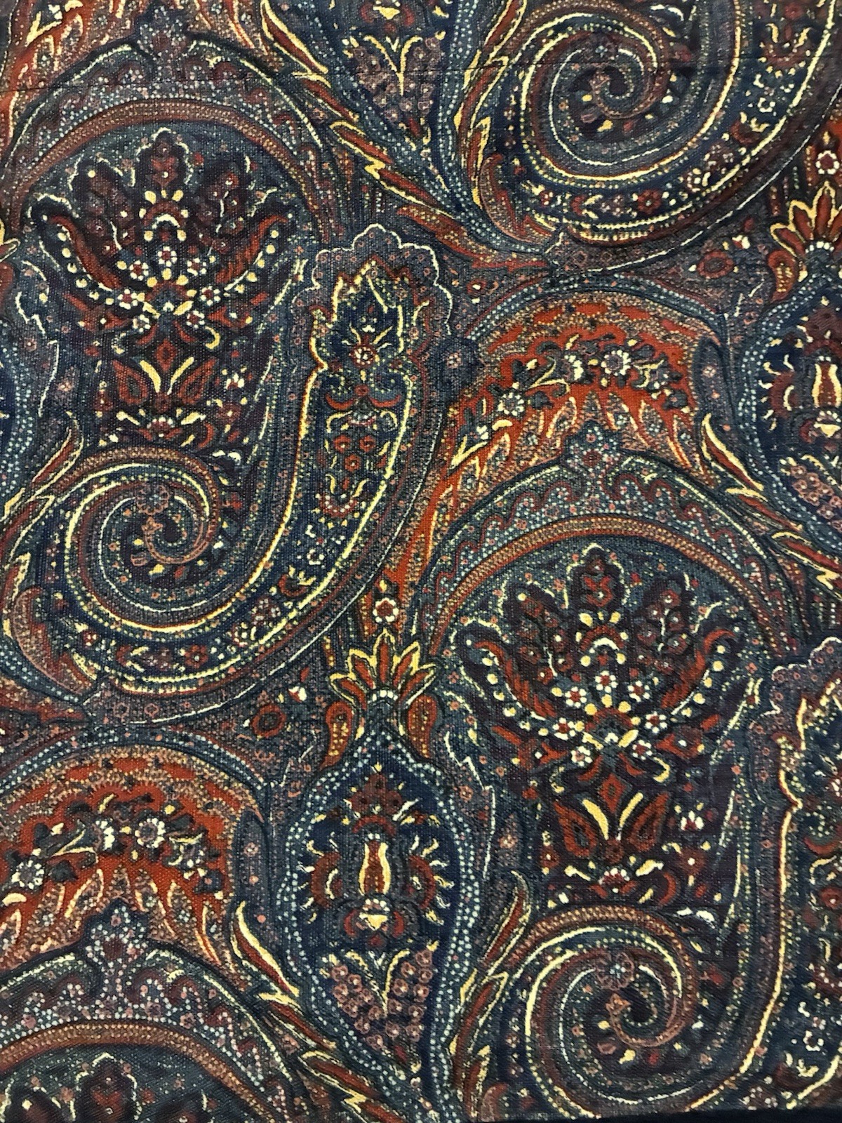 Chaps Ralph Lauren Valances SET/2 Paisley Indigo Isle Cotton Blue Red 80×18