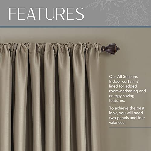 All Seasons Energy Efficient Room Darkening Rod 52″ x 95″ (1 Panel) Taupe