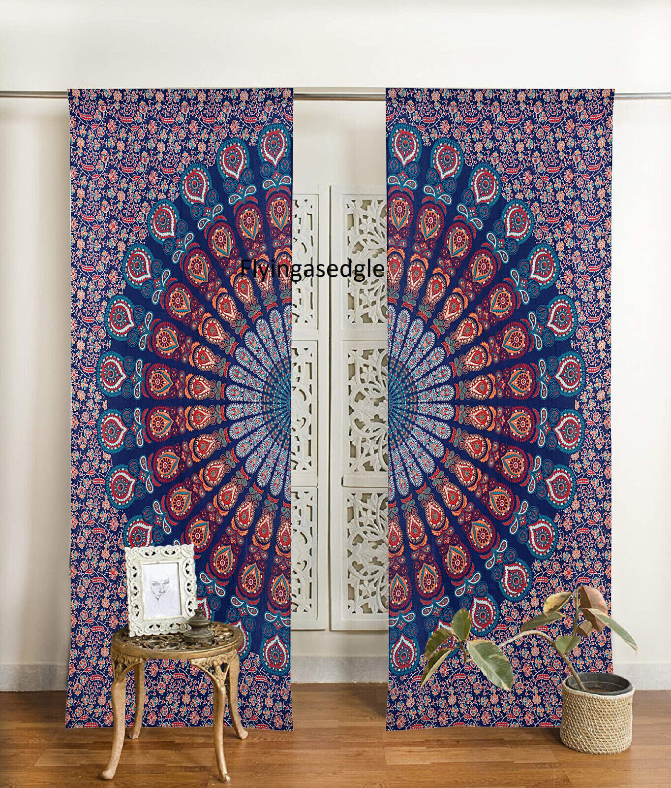 Mandala Hippie Tapestry Indian Curtains Wall Hanging Bohemian Valance Decor Art