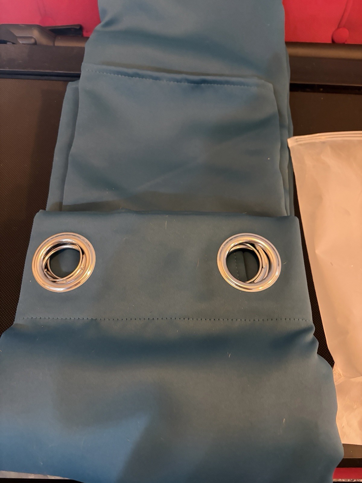 Peacock Blue Grommet Curtains Brand New 52×84 4 Panels