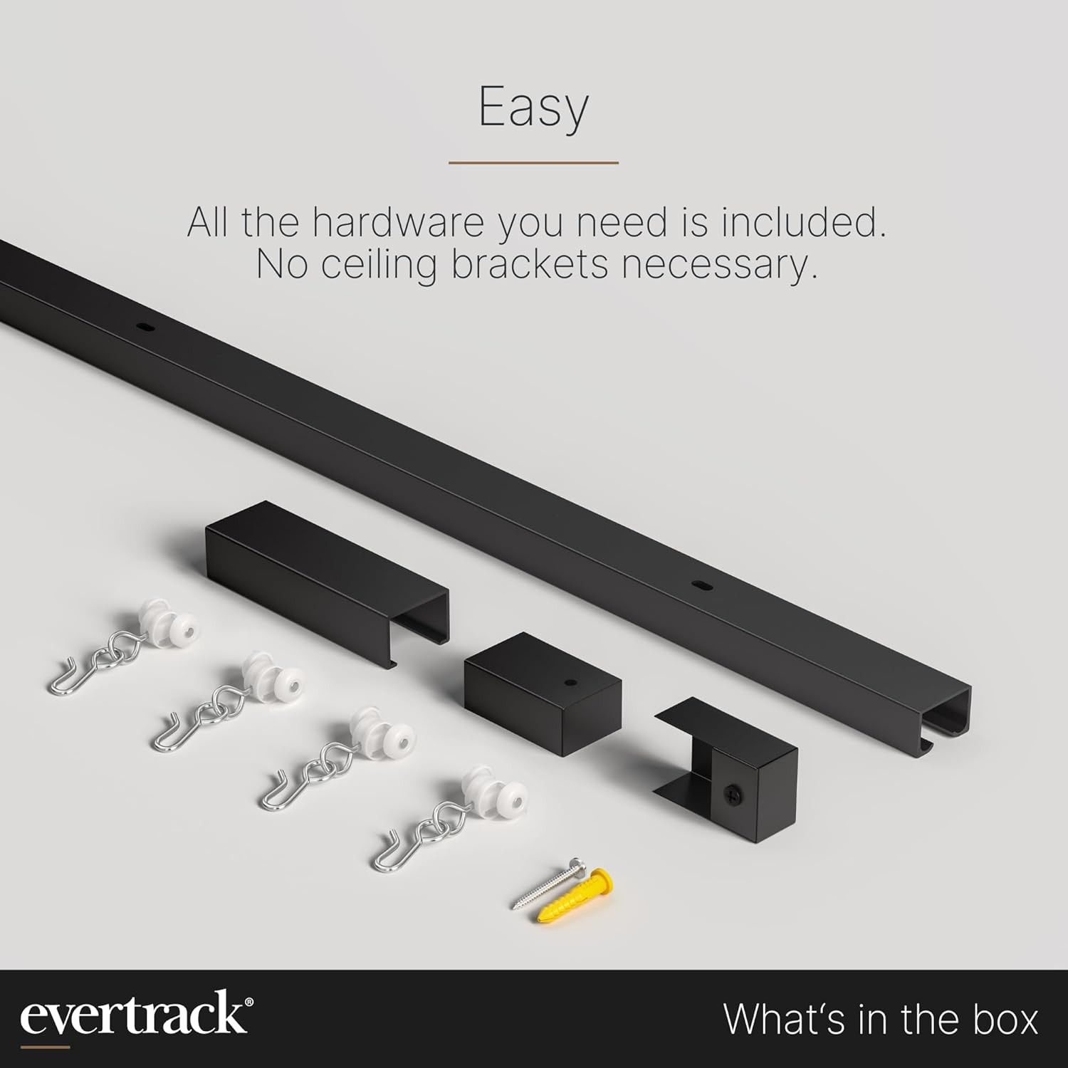 Curtain Track – Ceiling Mounted Curtain Rail for Curtains, Drapes, and Room Divi