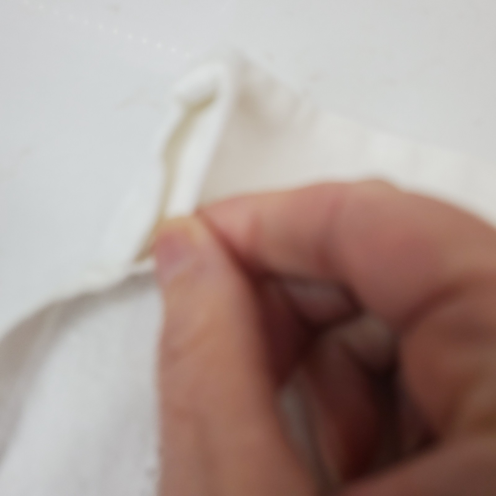 2 Vtg White Rod Pocket Curtain Panels Cotton or Linen 27×34″ Each 54″ Wide Total