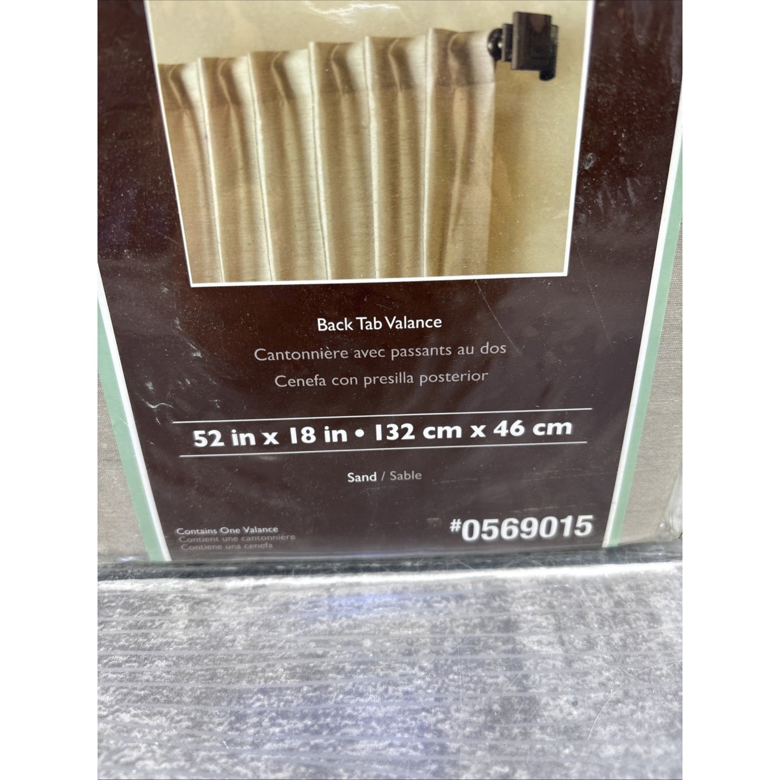 Allen & Roth Back Tab Valance Sand New, Single Valance #0569015 {9}