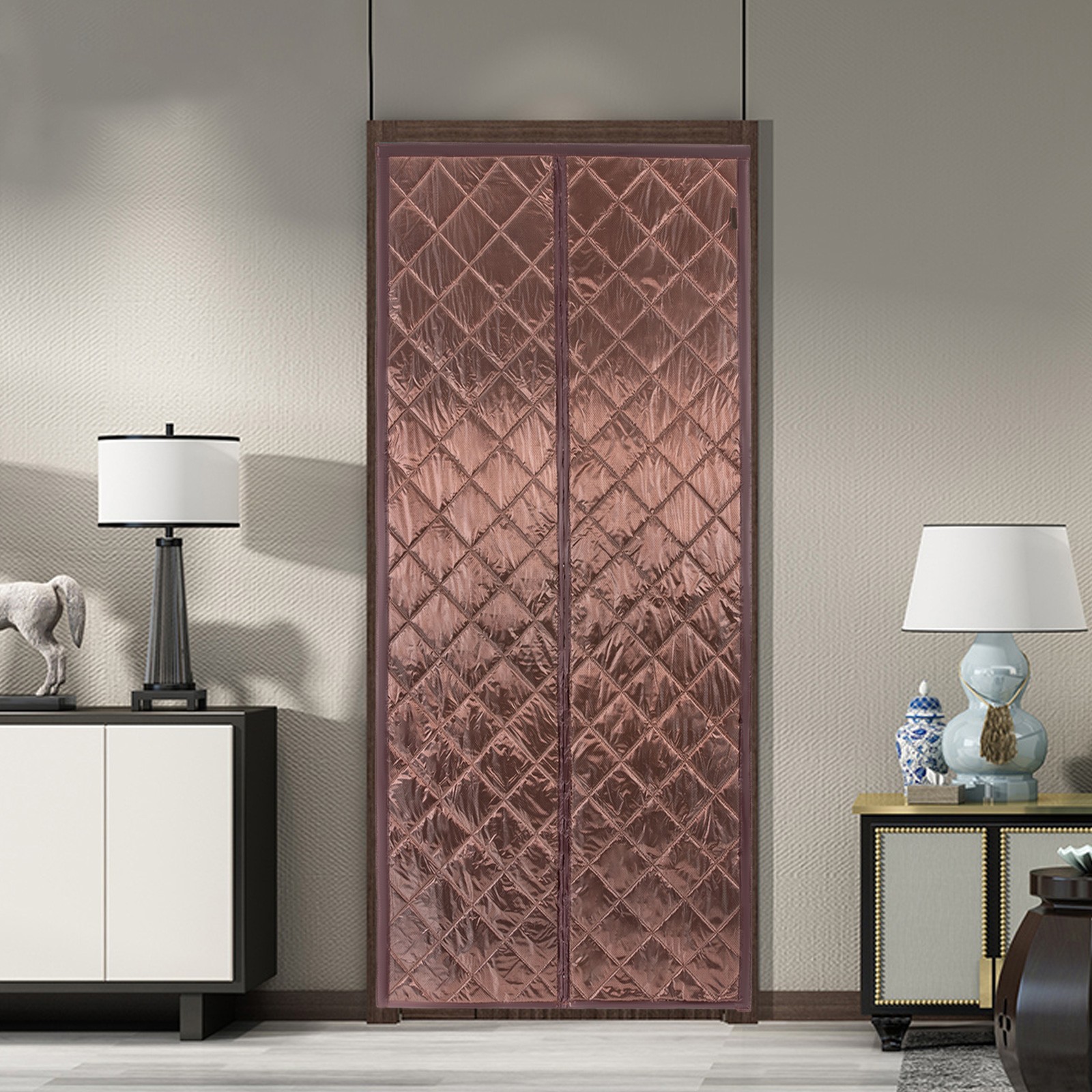 Magnetic Thermal Insulated Door Curtain Door Curtain Waterproof Door Covers