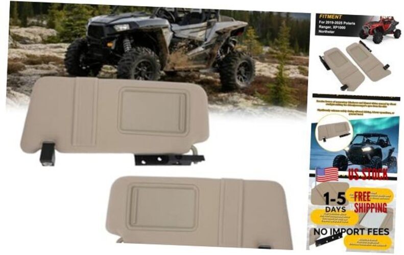 Sun Visors for 2019-2025 Polaris Ranger XP 1000 Northstar EPS Upper Front