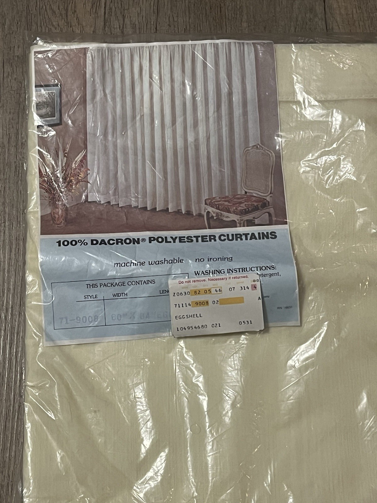 Vintage Dacron Voile Polyester 100% Dacron 60”x84” Vintage New Eggshell Ivory