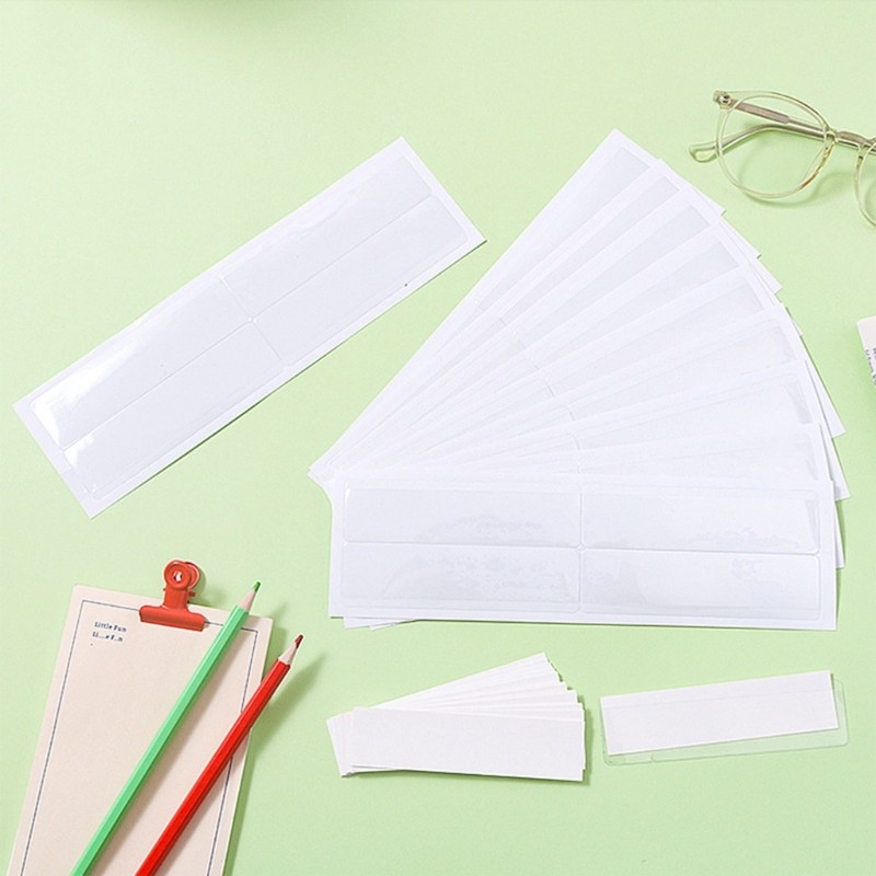 Transparent Adhesive Backed Label Sleeves For Organizing Documents Boxes