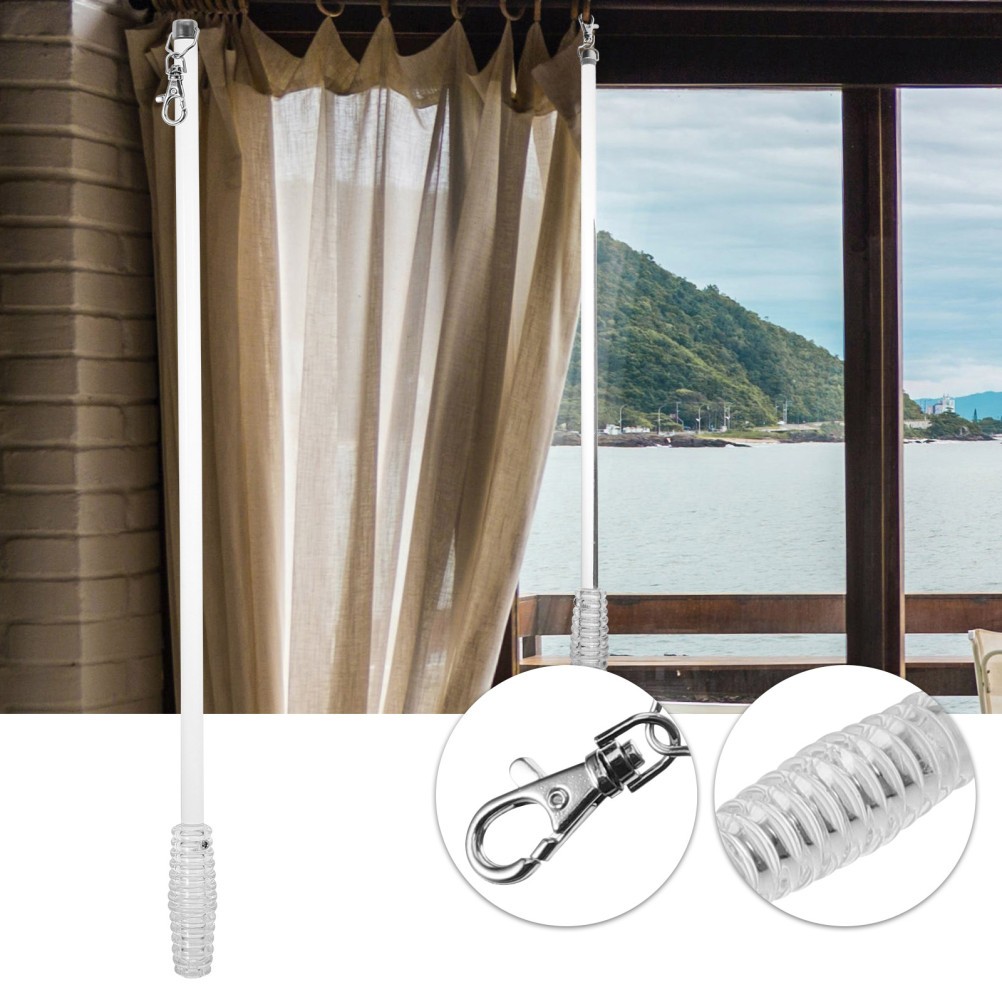Blind Pulls Iron Transparent Office Use 1Pcs 22.01X0.79X0.79In