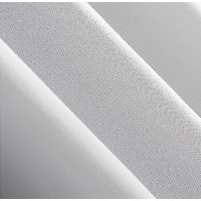 Blackout window curtain panel 40″W x 96″ L white thermal lined back tab