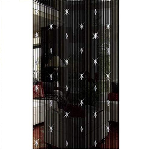 GREENWISH String Curtains Black Beads 39.4″W x 78.7″L (Pack of 1),
