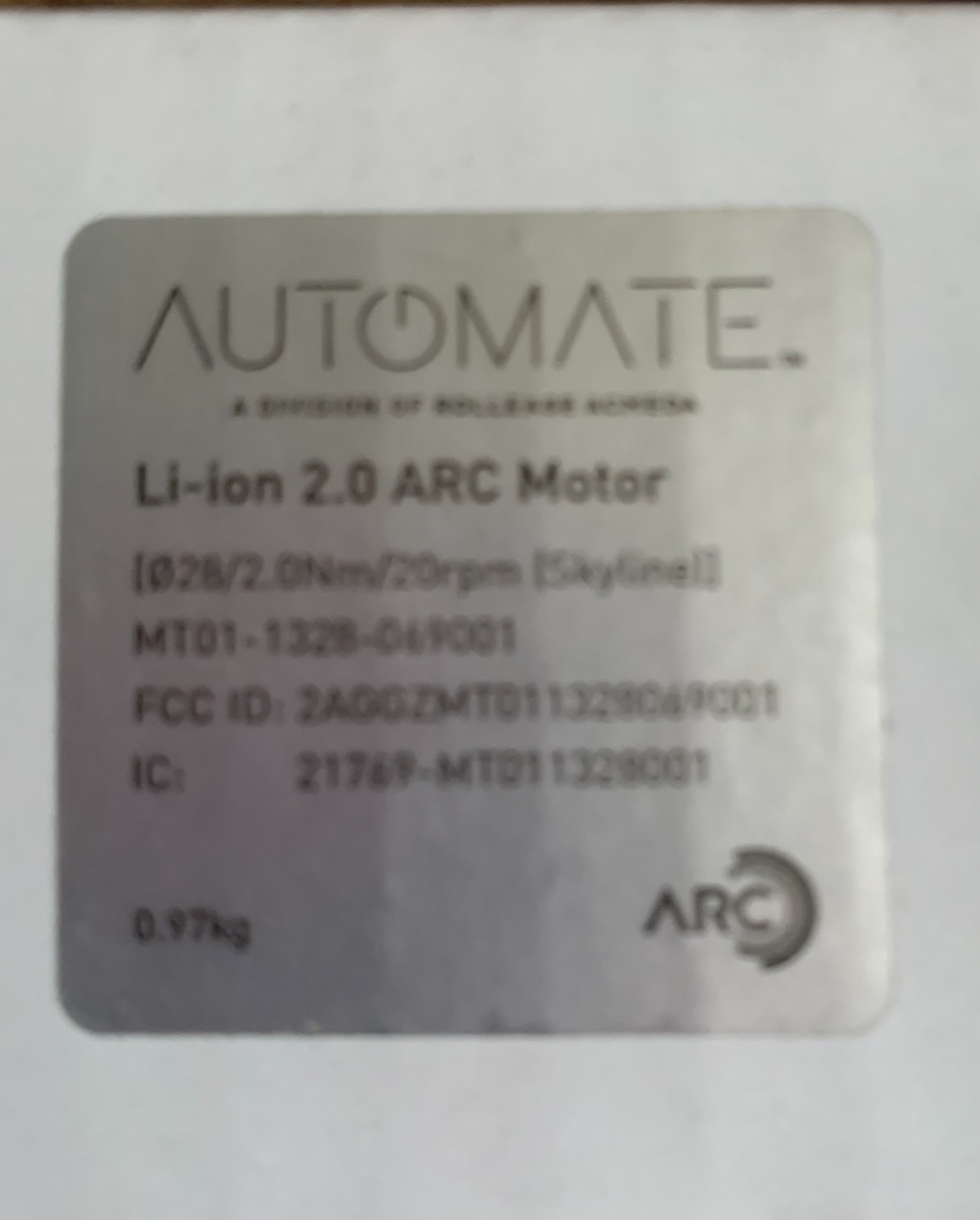Rollease Acmeda Automate Li-ion 28mm 2.0 Motor- MT01-1328-069001 5V Rechargeable