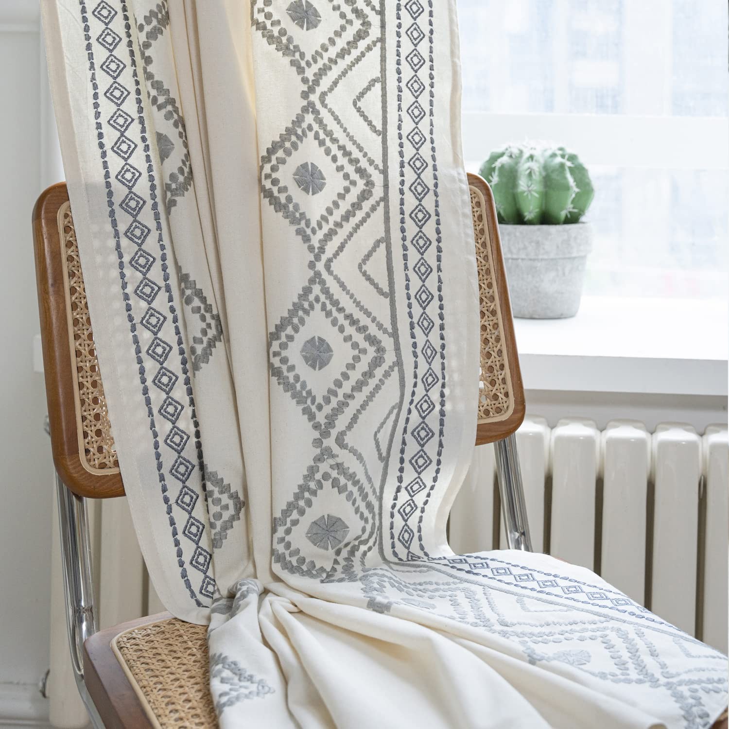 Colorbird Boho For Living Room 84 Inches Long Apartment Decor Two Pages Grey
