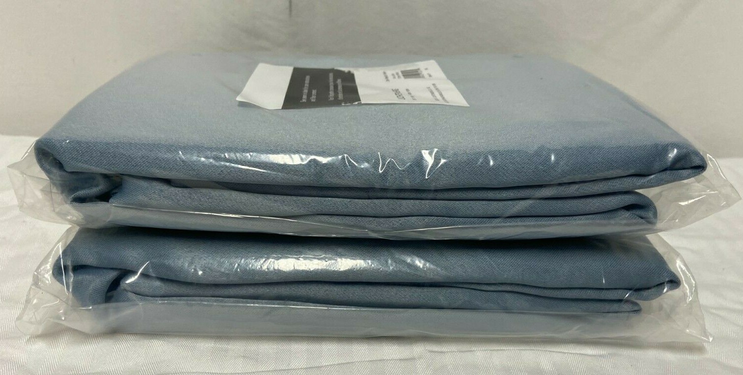 2 Lichtenburg Rod Pocket Panel Curtains Blue 54″ by 63″ Each