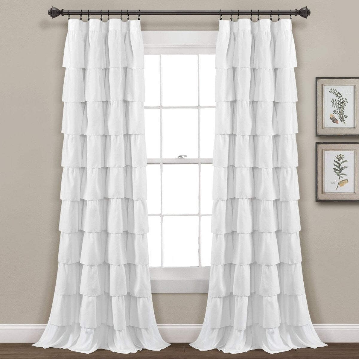 Ruffle Window Curtain (Single Panel)