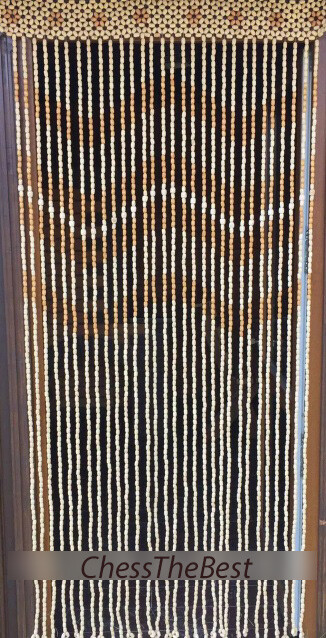 Bead Curtain Doorway, Wood String Beads Curtains, Handmade Wooden Curtain