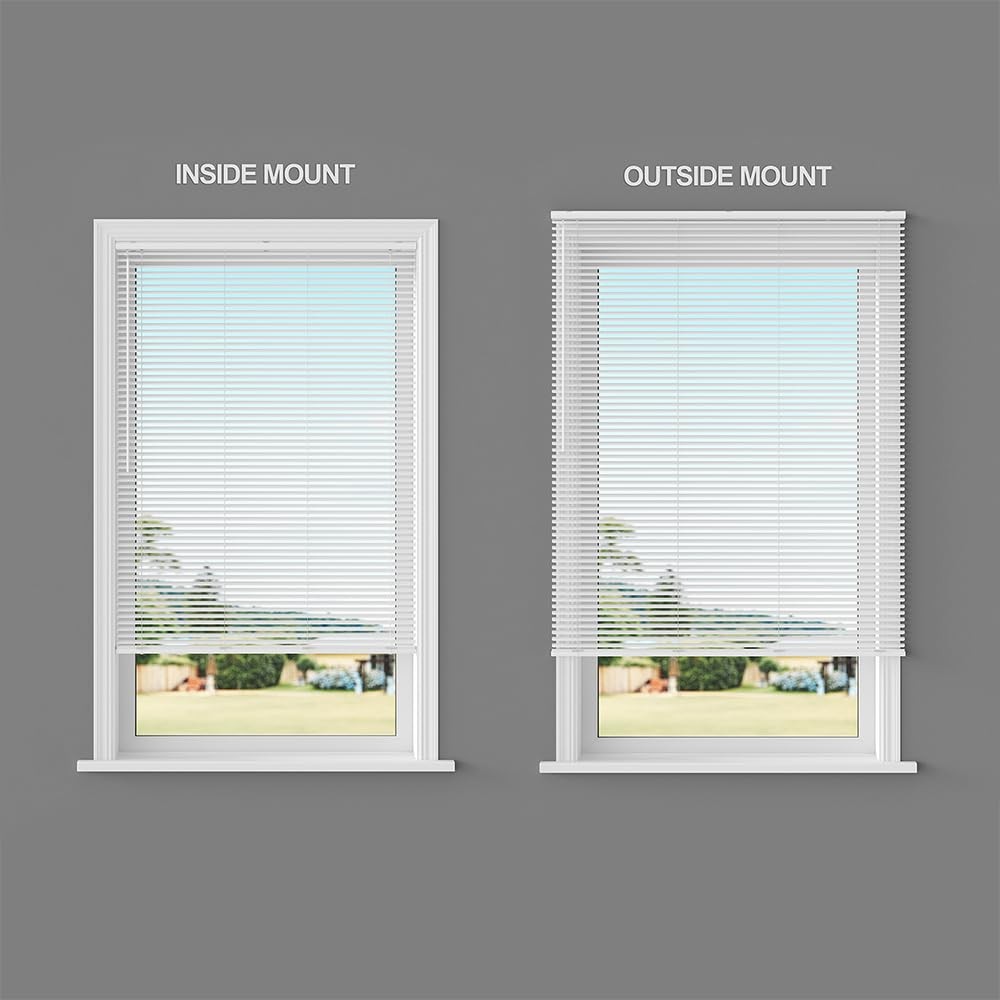 Lumino – Cordless Light Filtering Mini Blinds for Indoor Windows – 42″ W x 64…