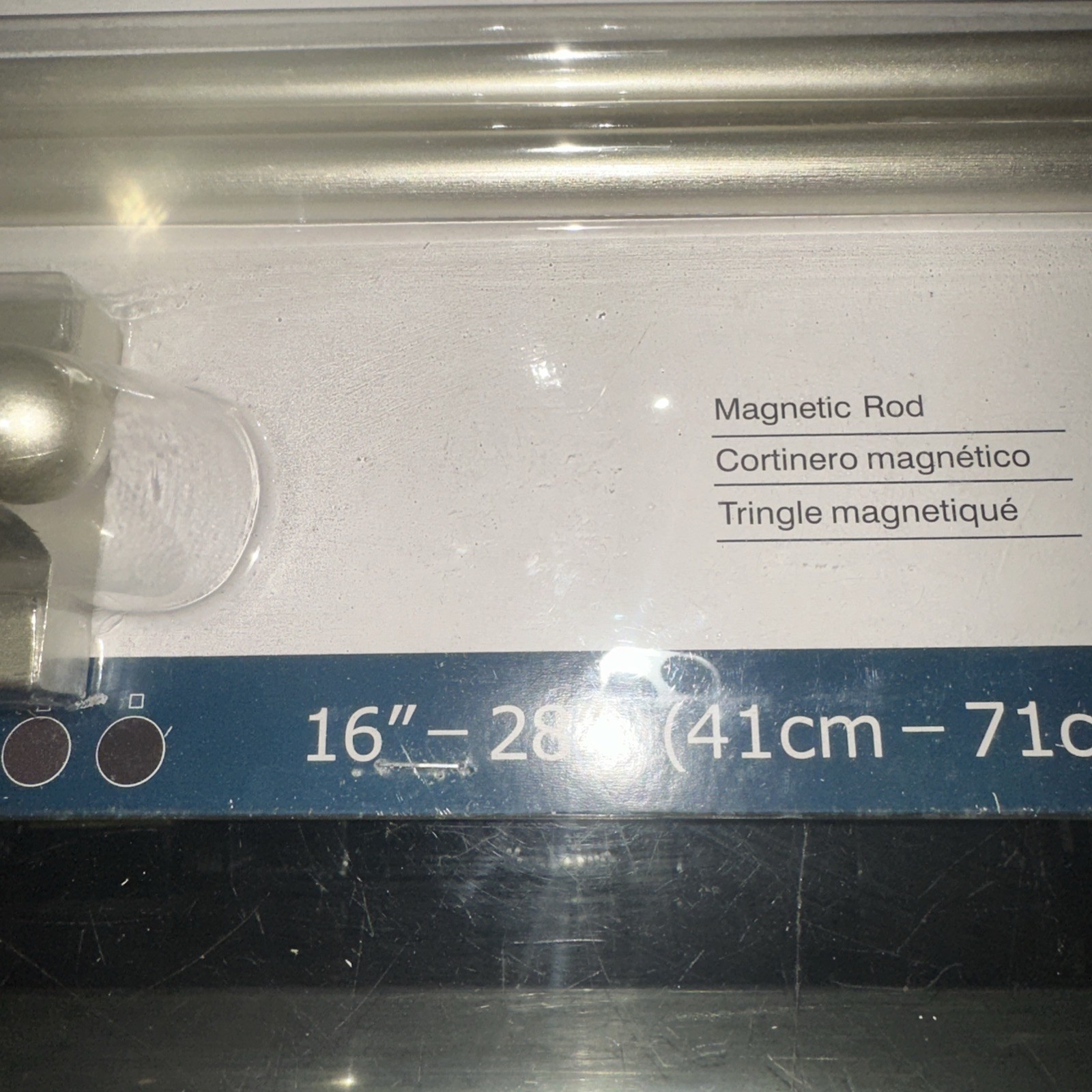 Easy Installation Magnetic Curtain Rods, 2 Pack, Adjustable for Steel Surfaces