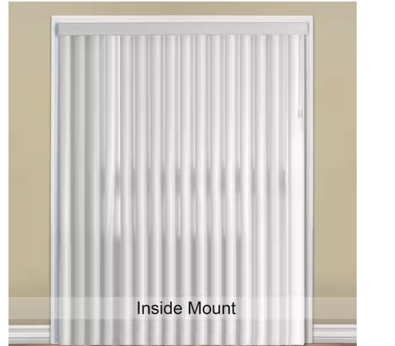 Crown Cordless Smooth Vertical Louvers 9 Pack White 3.5 in x 84 in