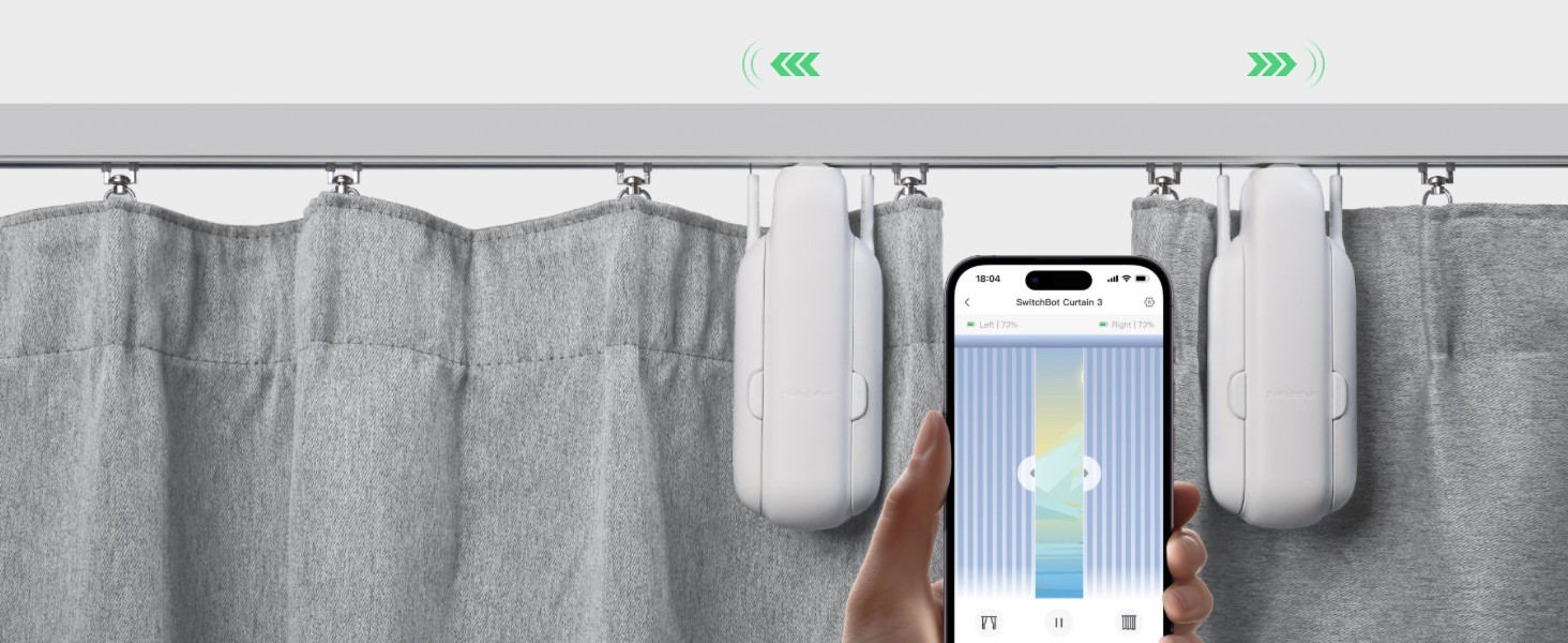 Automatic Curtain Opener – Bluetooth Remote Control Smart Curtain with App,
