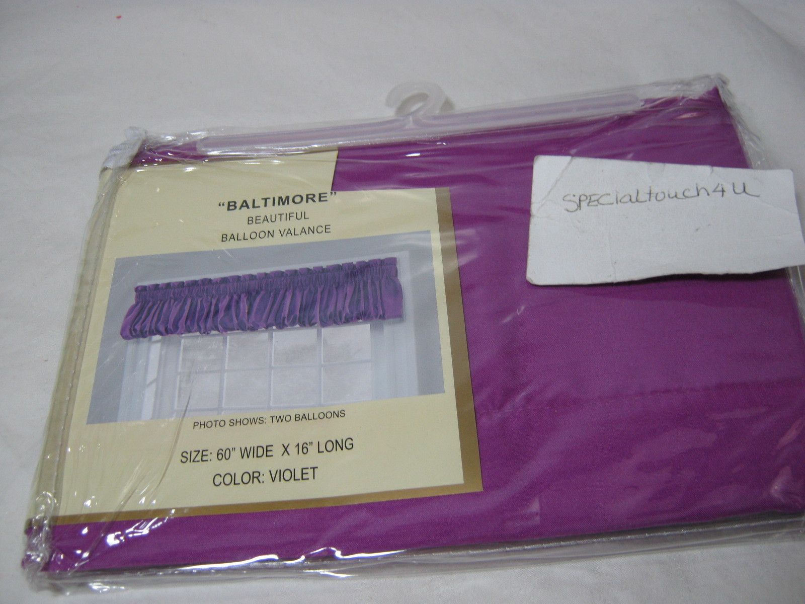 Curtain of Character by United “Baltimore” Balloon Window Valance – Violet 60×16