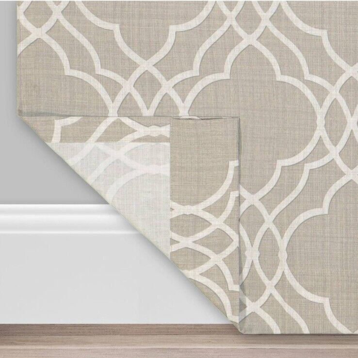 Garden Gate 50 x 84” Light Filtering Rod Pocket Curtain Panel in Pewter