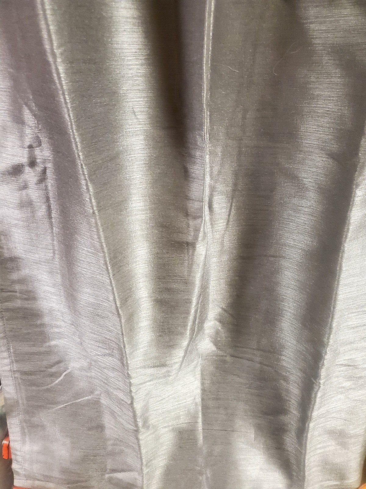 Peri Home Back Tab Curtain Panel in Gray-Silver by Lined Euro Pleat, 32″ x 95″