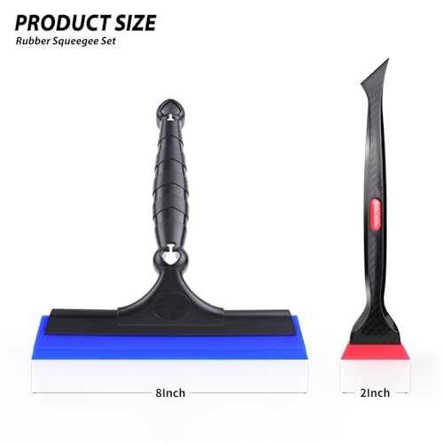 Mini Quarter Window Squeegee Kit – 8 Inch Silicone Squeegee