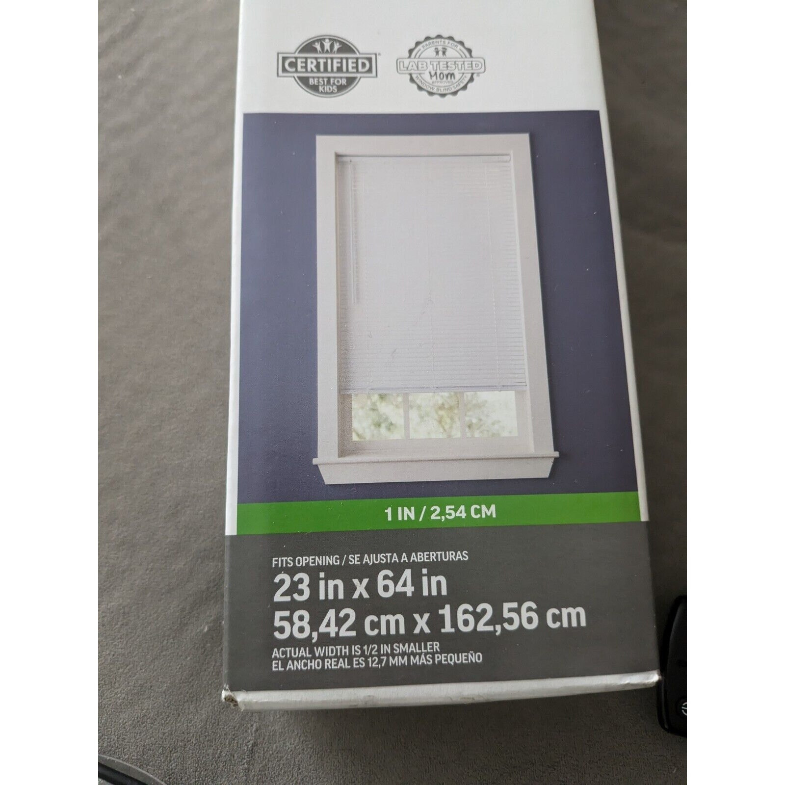 Cordless 1in Darkening Window Mini Blinds Vinyl, White 23in x 64in